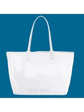 Paco Rabanne Fragrance White Tote Bag New Authentic